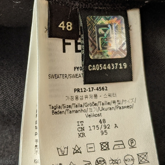 Mens Fendi "Super Bugs" Embroidered Sweatshirt - Picture 3 of 5